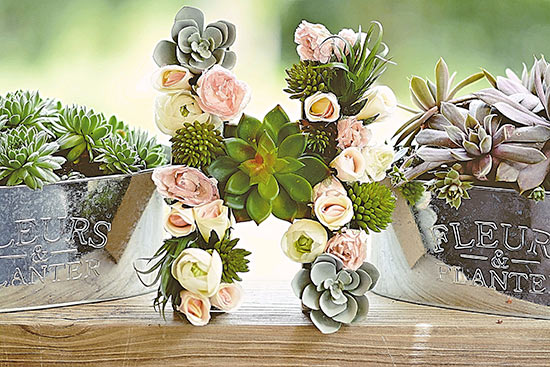 DIY_Faux_Succulent_Monogram