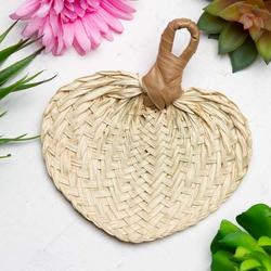 Natural Woven Raffia Palm Fan