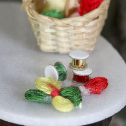Dollhouse Miniature Craft Spools and Skeins