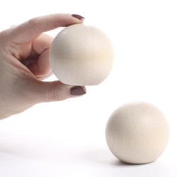 Unfinished Wood Ball Knobs