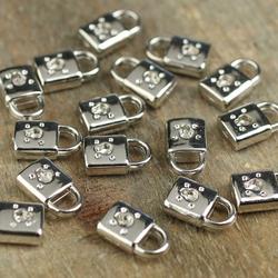 Mini Silver Lock Charms