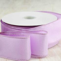Lavender Satin Wired Ribbon