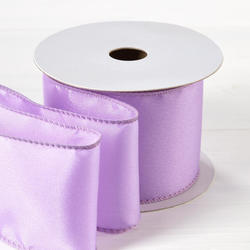 Lavender Satin Wired Ribbon