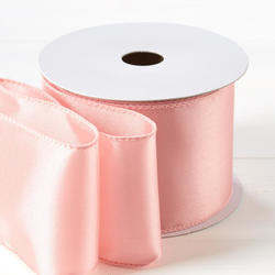 Blush Satin Wired Ribbon