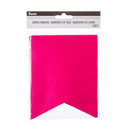 Fuchsia Canvas Pennant Banner Flags