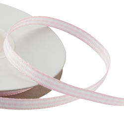 Light Pink Striped Grosgrain Ribbon