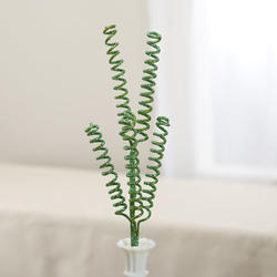 Green Glittered Spring Floral Spray