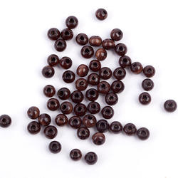 Brown Wood Round Beads