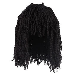 Antina's Black Crimped Yarn Doll Wig