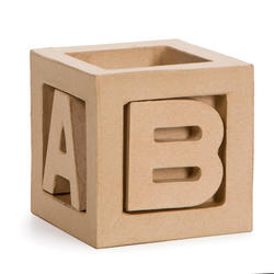 ABC Paper Mache Block