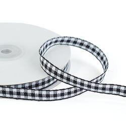 Black and White Buffalo Check Ribbon