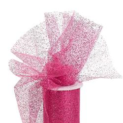 Raspberry Glitter Tulle