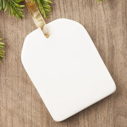 Porcelain Ceramic Tag Ornament