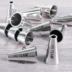Silver Plastic Megaphone Charms